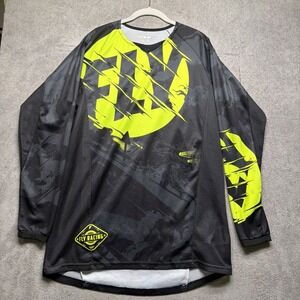 Fly Racing Motocross Jersey Kinetic Black Yellow Men's Medium‎